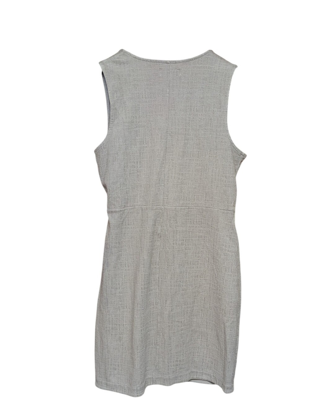 Madewell Texture & Thread Tan Wrap Sleeveless Mini Dress Size Medium - Picture 6 of 9
